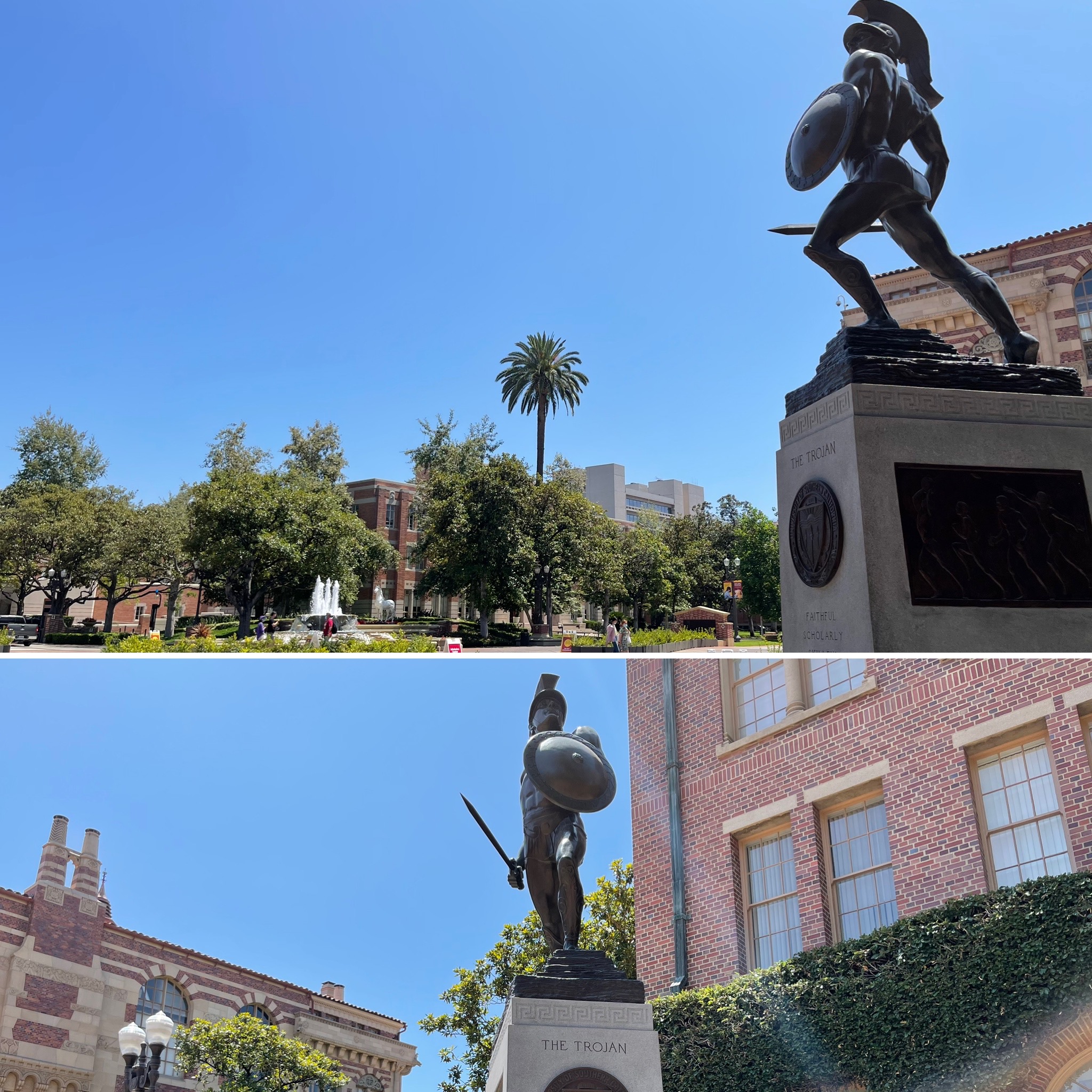 USC Virtual Tour Tommy Trojan Statue